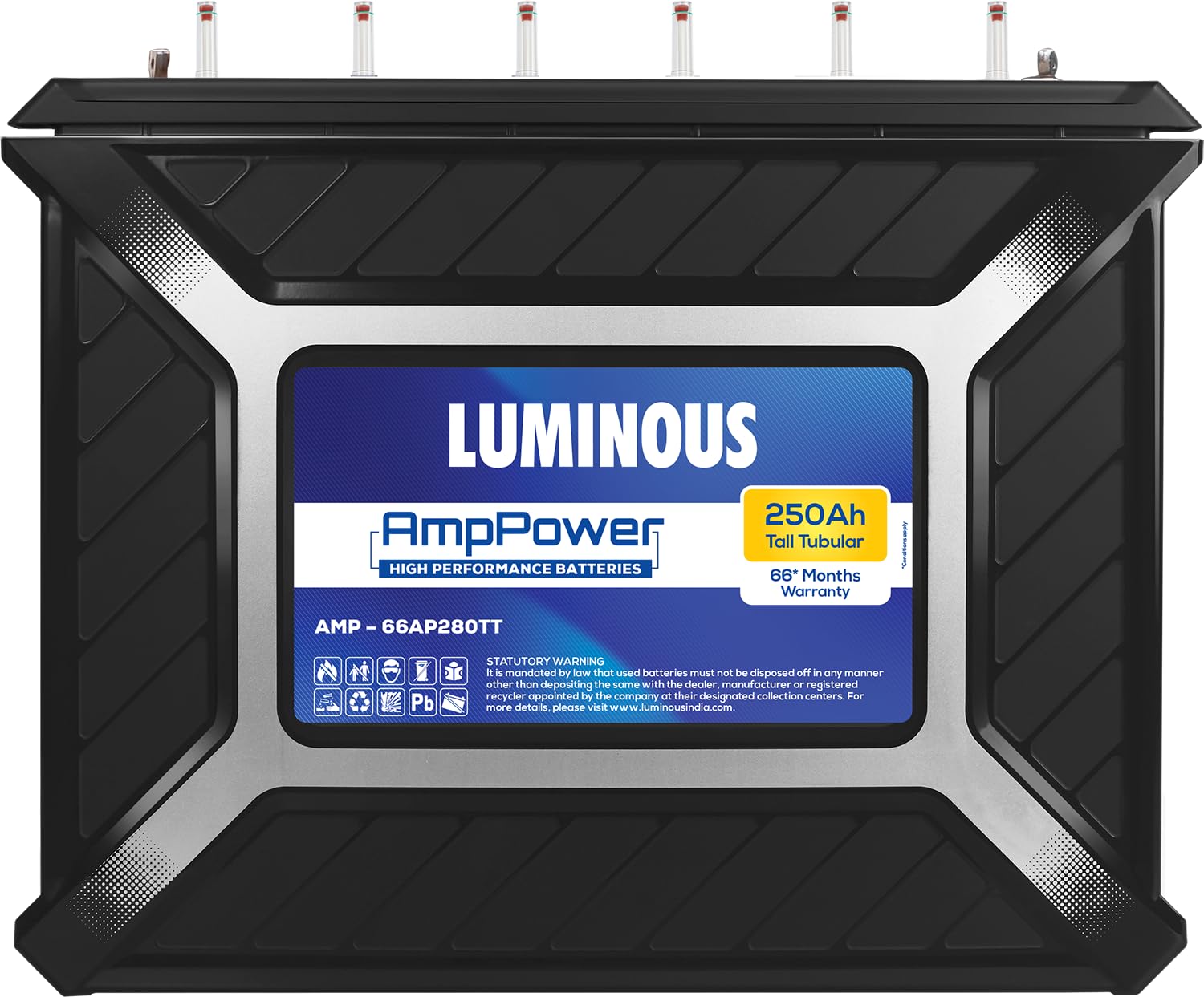 Luminous Tall Tubular Battery for Home, Office & Shops | AmpPower 250 Ah | Durable and Reliable Inverter Battery | Minimum Maintenance | Easy Installation | 66 Months Warranty-picture-12