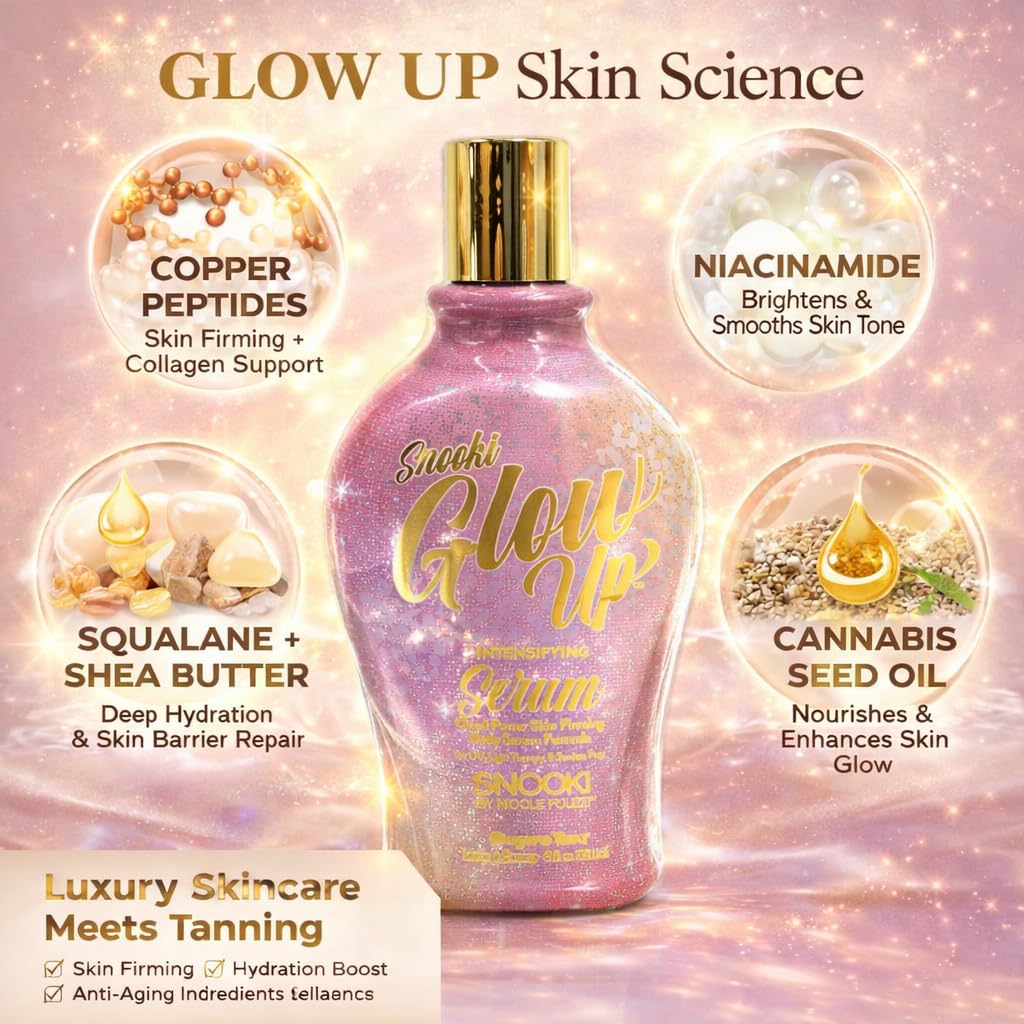 Snooki Glow Up Quad Power Skin Firming UV Intensifying Serum & Red Light Complex 12oz