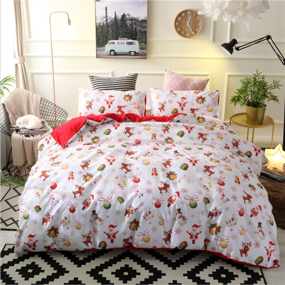 Housse de couette Père Noël 3D multicolore pour créer une ambiance magique en hiver