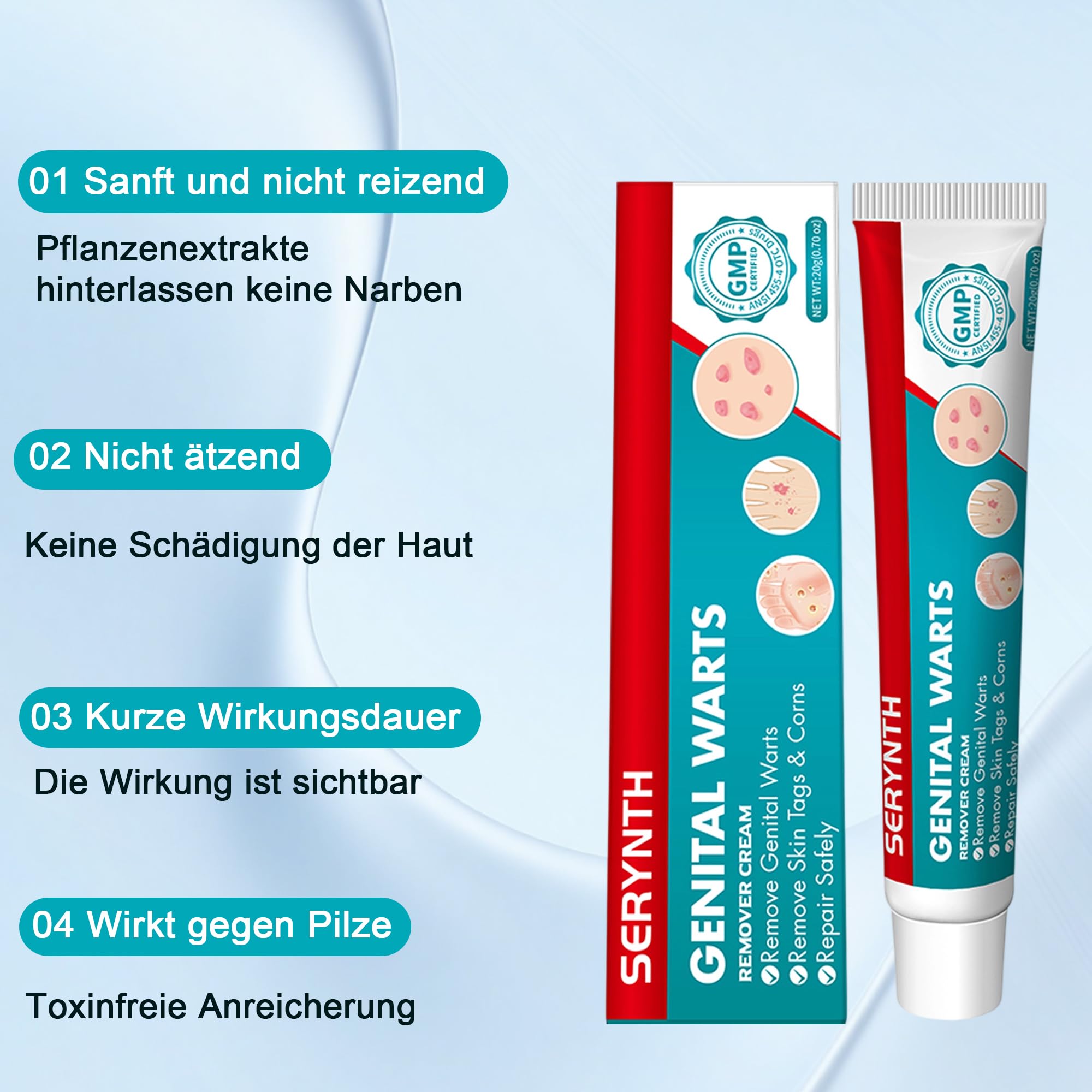 Warzenentfernercreme – geeignet für alle Hauttypen (20G)