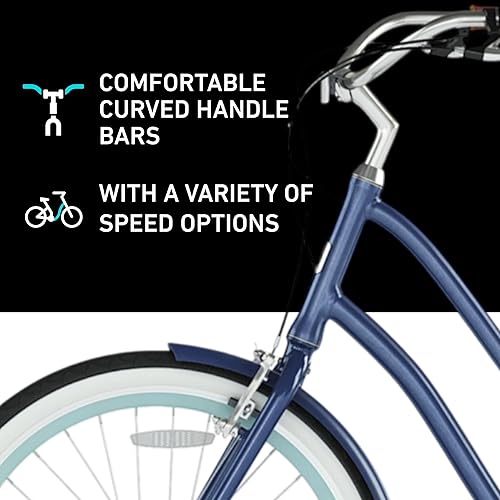 Miniatura 3 de sixthreezero EVRYjourney Bicicleta Cruiser de Playa para Mujeres, Bicicleta Híbrida de Turismo con Cuadro de Paso Bajo