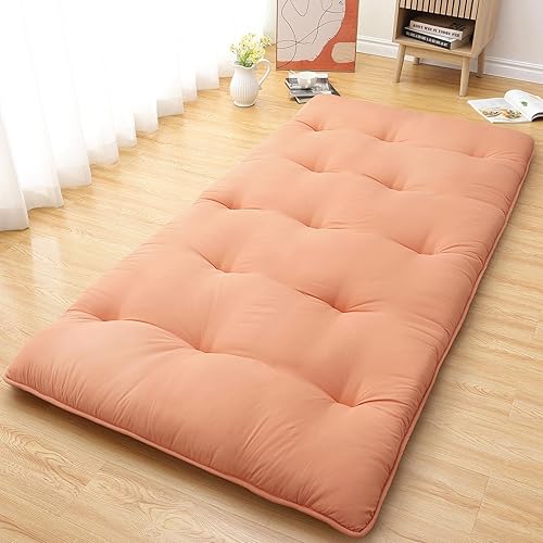 IDEALHOUSE Colchón de futón japonés, colchón de suelo para dormir, almohadilla plegable gruesa y enrollable y tapete de tatami para dormitorio,