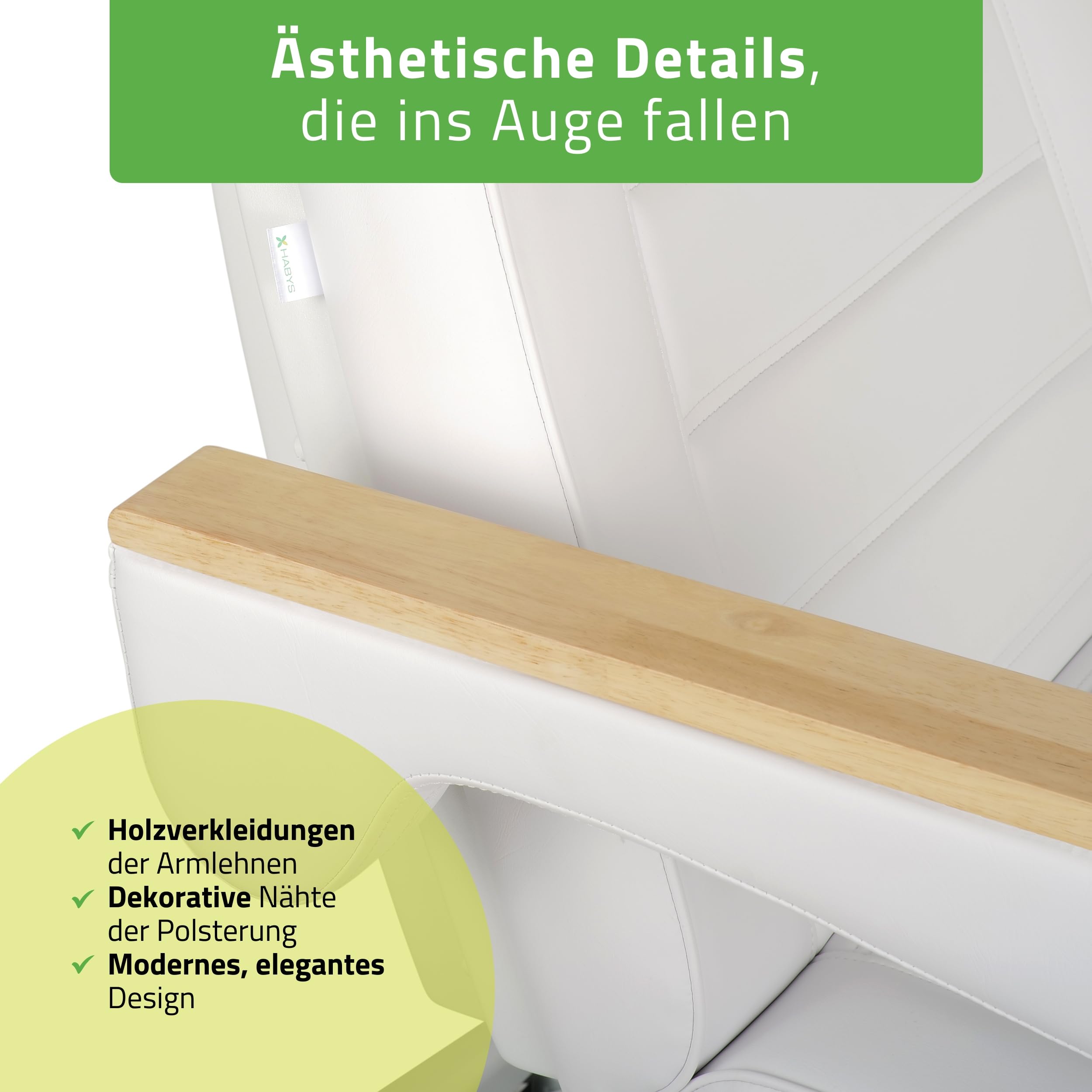 HABYS Leo PRO 4 Elektrische Kosmetikliege, Höhenverstellbarer Kosmetikstuhl | mit Gesichtsöffnung & drehbaren Armlehnen, Beautyliege für Kosmetik, SPA, Massage & Ästhetische Medizin