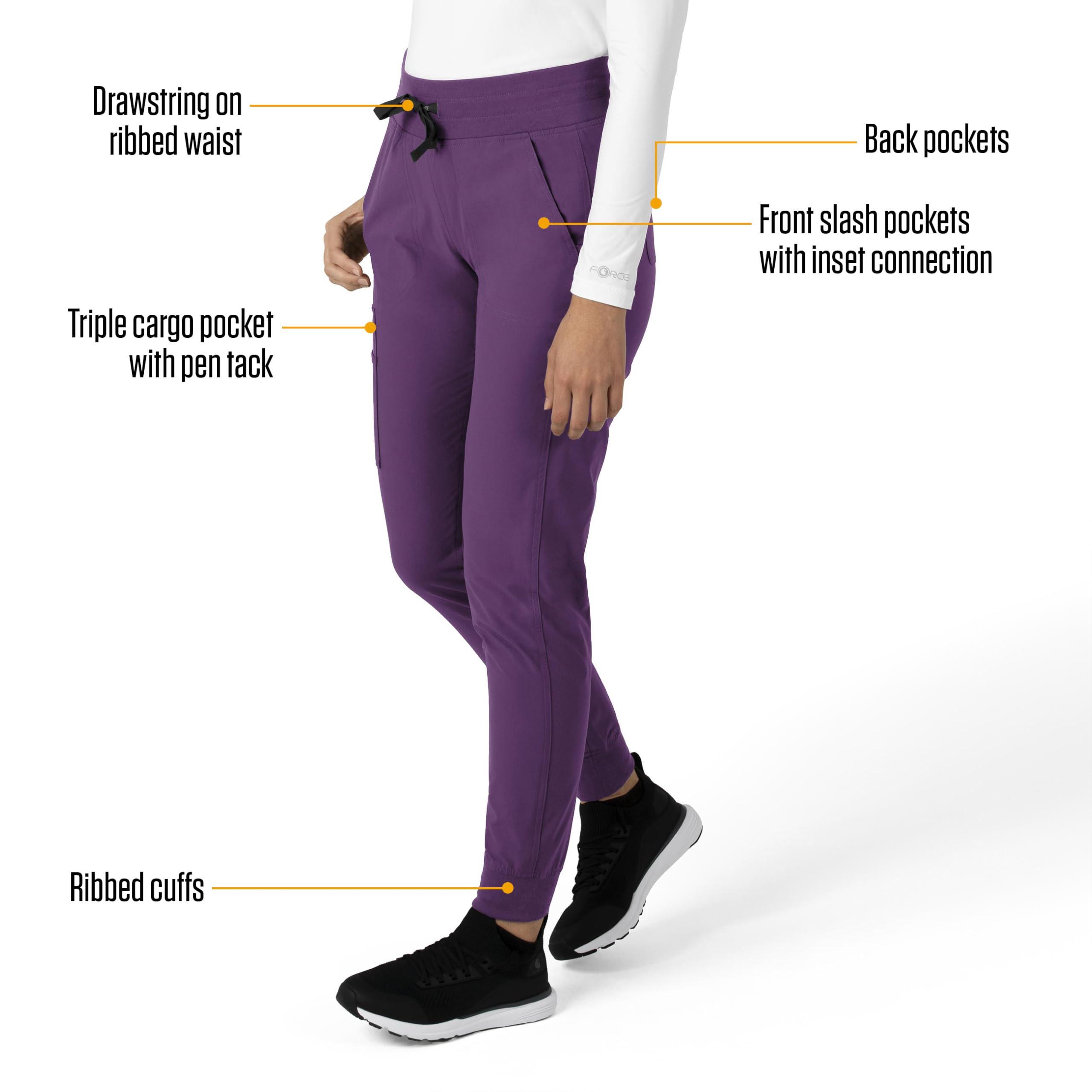 Carhartt Pantalón Deportivo Force para Mujer - Pantalones de Traje médico Mujer