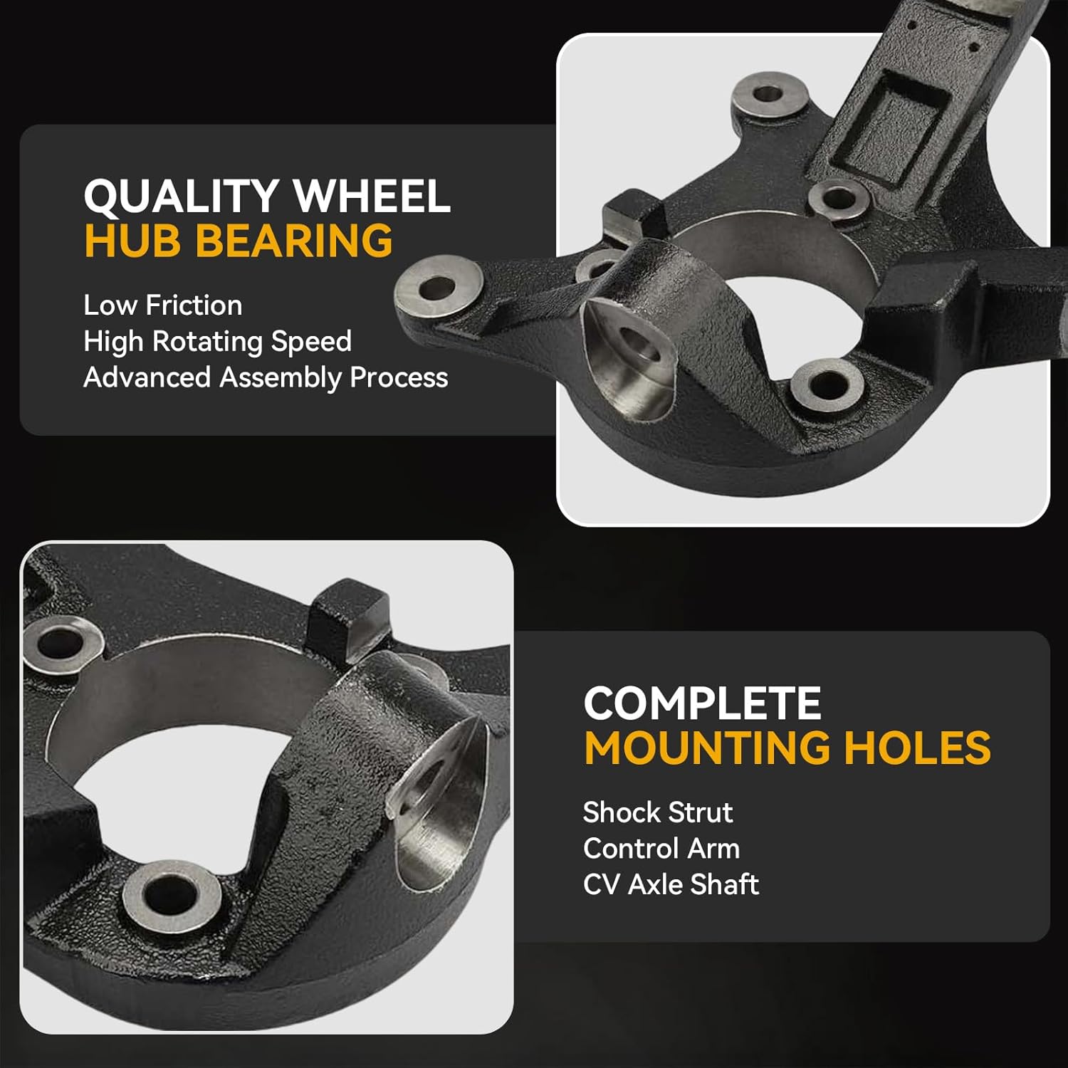 3" Lift Spindles Truck SUV Suspension Level Kit 2WD For Chevy GMC Cadillac | Compatible with 2007-2015 Silverado 1500, Sierra 1500, Tahoe, Yukon, Escalade Non-HD