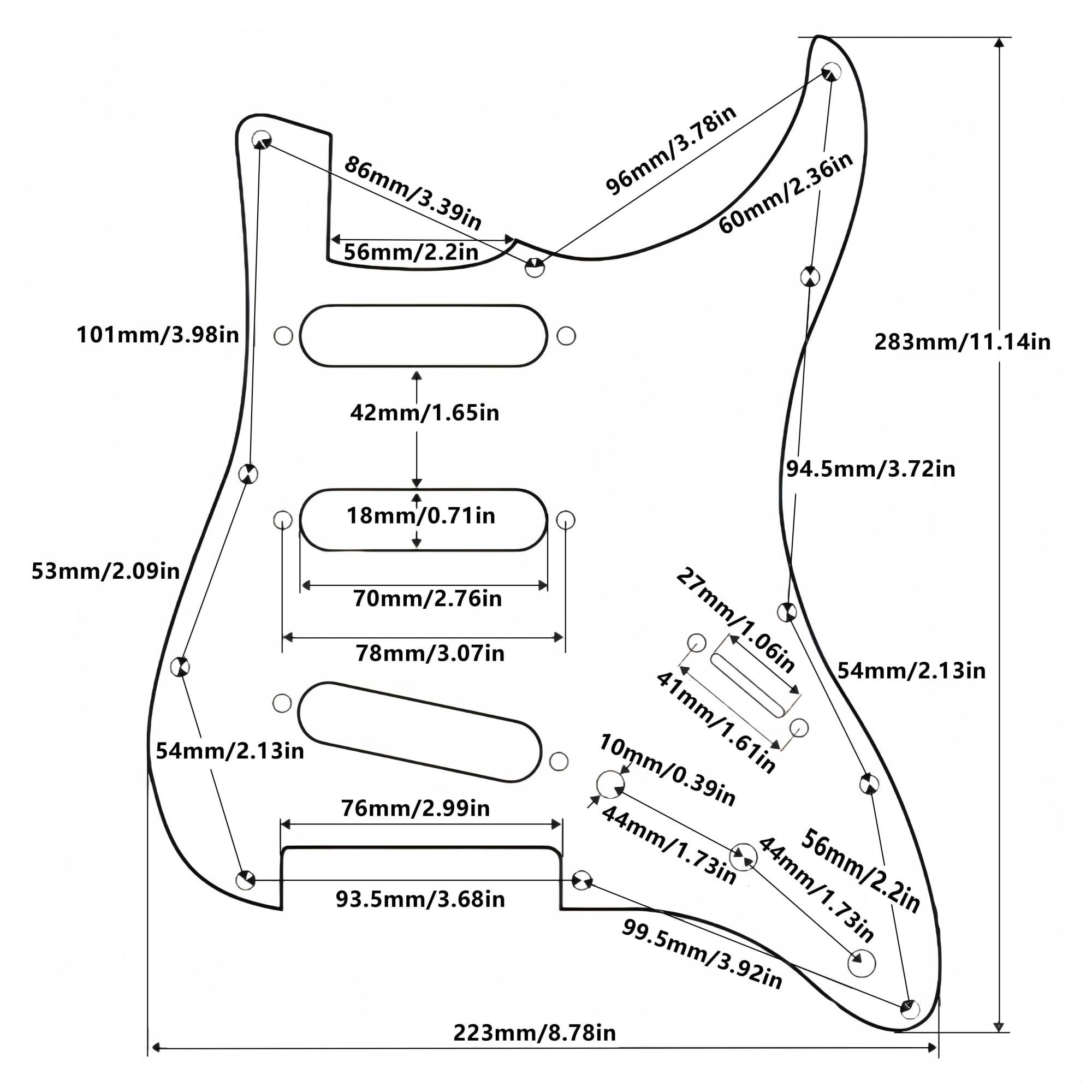 Pickguard Pickup Retro Alnico 5 Single Coil Kit Profesjonalne Akcesoria Do Gitary Elektrycznej | Pickup Pickguard (Bk 3ply)