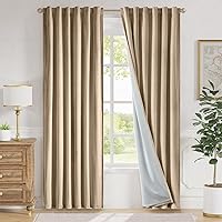 Vista 81 de Lazzzy - 2 paneles de cortinas opacas de terciopelo, con aislamiento térmico, con bolsillo para cortinero, para dormitorio, sala de estar