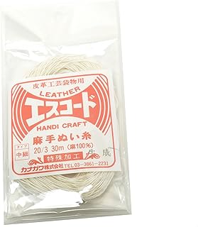 エスコード 麻手縫い糸 中細(20/3) 生地 30m 53064-07