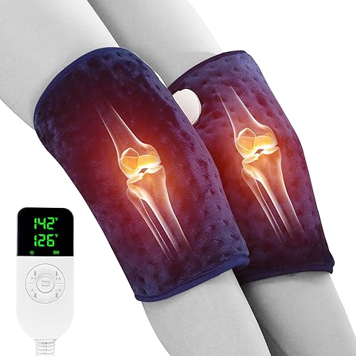 Almohadilla térmica para rodilla, 2 unidades, manos libres, almohadilla térmica para rodilla, 86 158 temperatura ajustable, apagado automático de