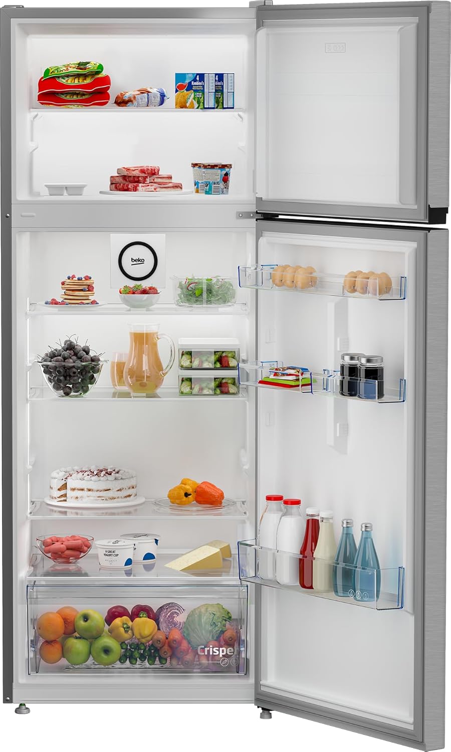 Beko RDSG550M20SEG Top Freezer Refrigerator, interior view janariarekin