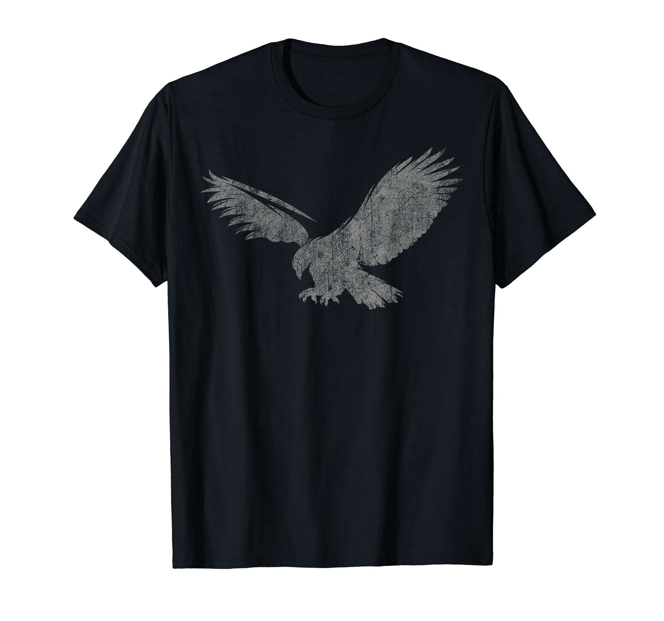 Beautiful Eagle American Bird Silhouette Flying Vintage USA T-Shirt