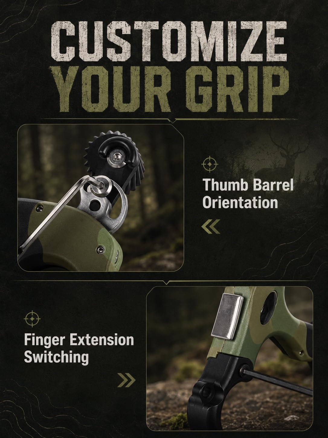 NOVASPARK Thumb Release for Compound Bow, 3 & 4 Finger Aluminum Aid | Adjustable travel & tension, auto-closing jaw, 150 lb tested CNC aluminum for hunting, target and 3D archery