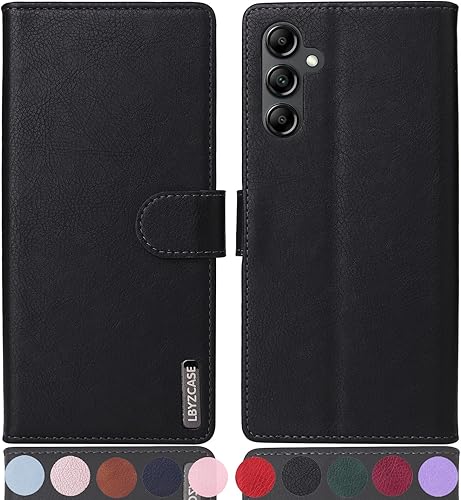 Miniatura 1 de LBYZCASE Funda tipo cartera para Galaxy A54 5G con tarjetero de bloqueo RFID, cartera de cuero con función atril, magnética, a prueba de golpes,