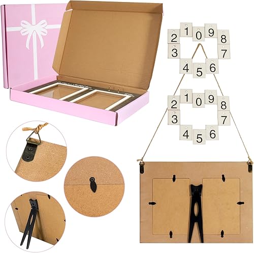 Miniatura 3 de Then & Now Marco de fotos de aniversario, regalo de boda de 1 a 99 años, marco de aniversario de Let's Make Memories personalizado Then & Now,