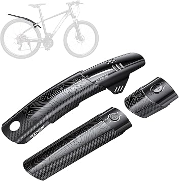 Bike Fenders, Nylon & PP Bike Mudguard, Front and Rear Fenders, Full Coverage Mudguards, Compatible with 24-29 Inch Wheels Fenders,2PCS Extension Plates