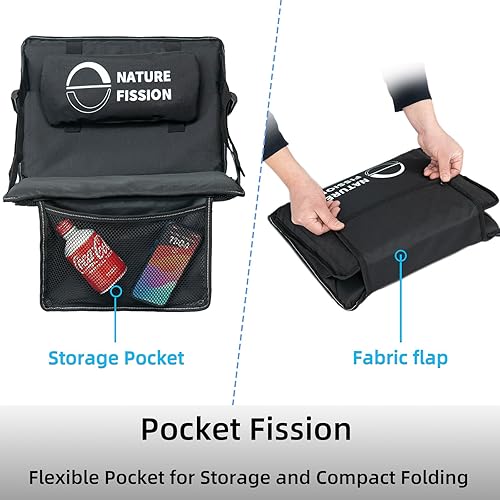 Miniatura 5 de Asiento de estadio con respaldo y soporte lumbar y cojín acolchado plegable y portátil, perfecto para silla de grada en eventos deportivos y uso en