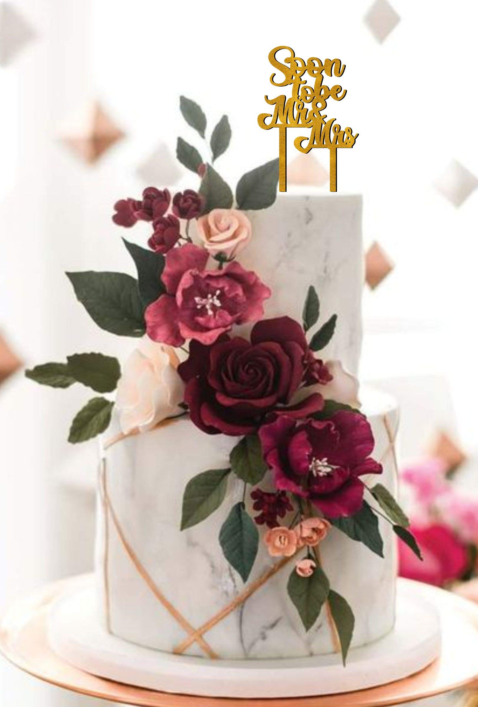 DECOR KAFESoon to be Mr & Mrs Cake Topper to Celebrate a Special Moment Party Cake Decorations_GGCT37