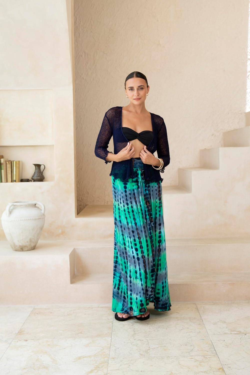 SHU-SHI Sheer Shrug for Women Mesh Knit Cover Up Lightweight Dressy Cardigan for Summer Tie Top Wrap - Image 3