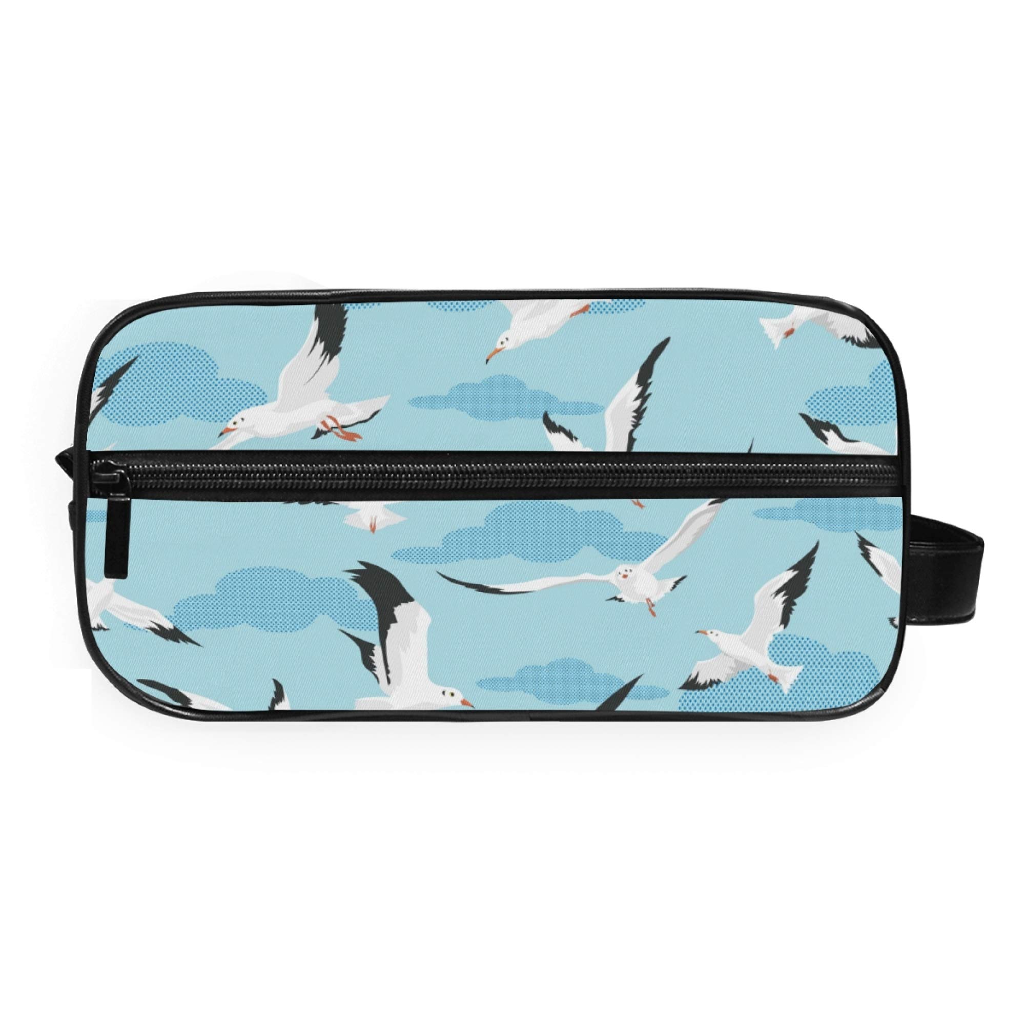 RELEESSS Kulturbeutel Ocean Shark – Leicht, Tragbar, Wasserabweisend – Für Reise, Make-up, Pflegeprodukte – 26x11,5x12,5 Cm