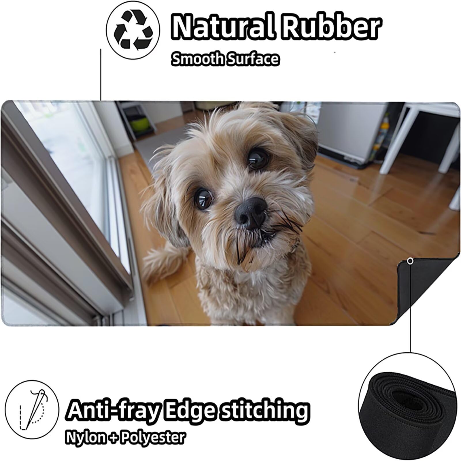 Perro Alfombrilla Ratón Gaming XXL 1500x800 mm, Alfombrilla Gaming Amarillo Mousepad con Base de Goma Antideslizante Impermeable Desk Mat para Teclado y Raton Accesorios Gaming, Regalos de Hombre 1-Z
