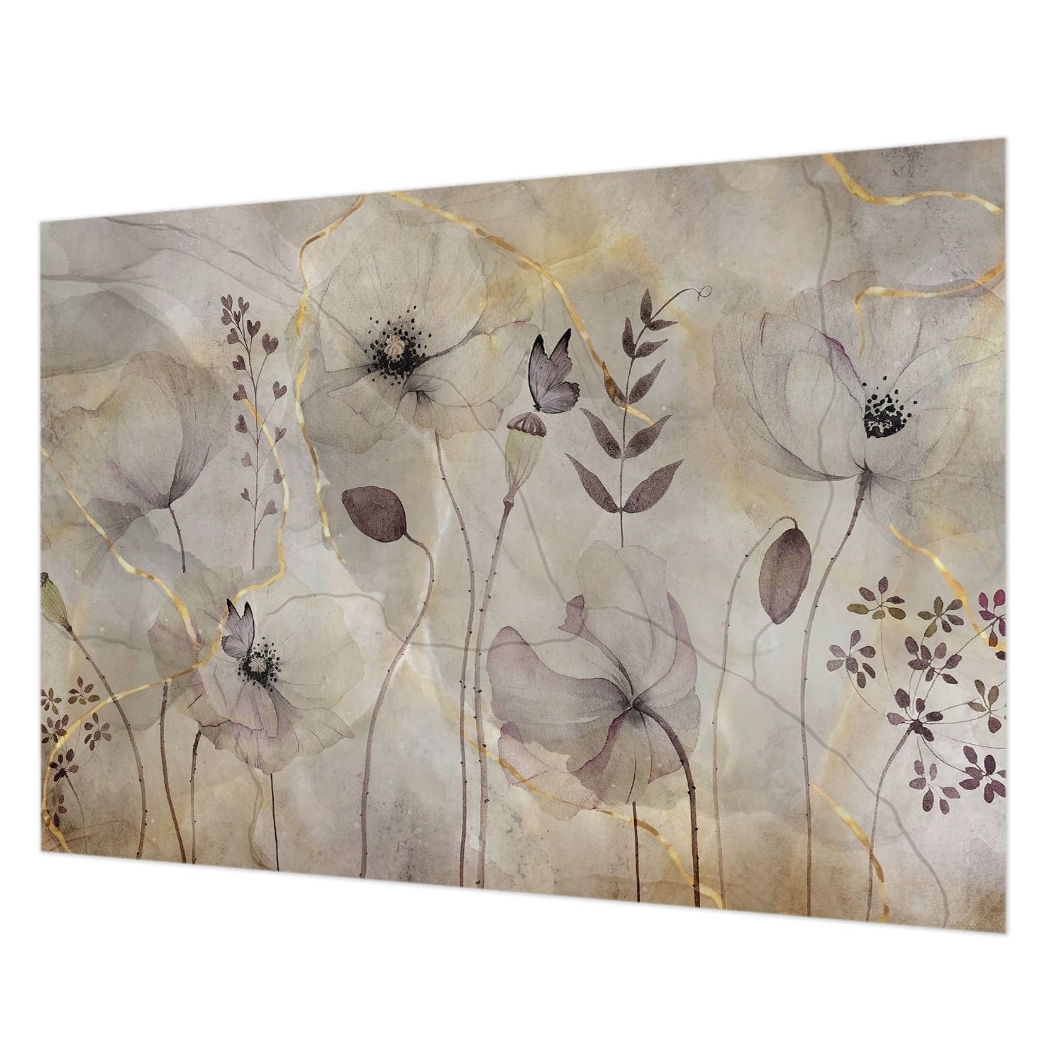 Papier peint intissé fleurs délicates 312x219 impression haute qualité pour mur salon