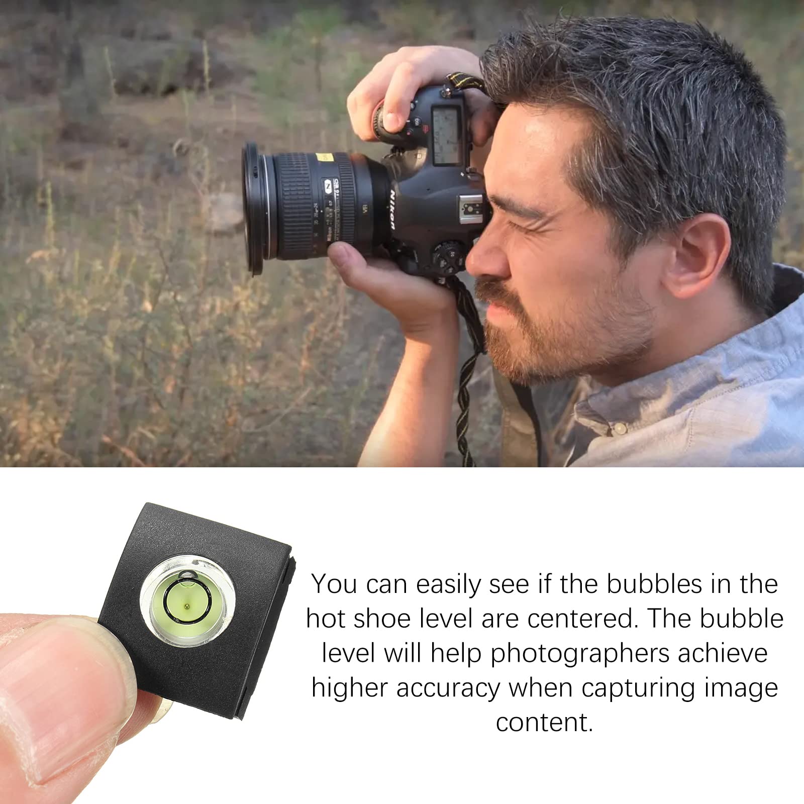 Livello di scarpa calda, livello di bolla per macchina fotografica, copertura per scarpa Flash, a bolle di scarpa macchina fotografica, copertura per scarpe- accessorio per la fotografia