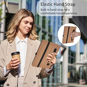Case for Xiaomi Redmi Pad 2 11 2025 PU Leather Folio Flip Cover Multi-Angle Viewing Folding Stand Protective Cover with Front Pocket & Pencil Holder for Redmi pad 2 2025 11 inch - Brown
