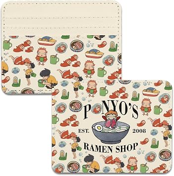 Lywjyb Birdgot Animated Movie Inspired Credit Card Holder Japan Anime Lover Card Wallet Goldfish princess messenger Gift Poyo Holder