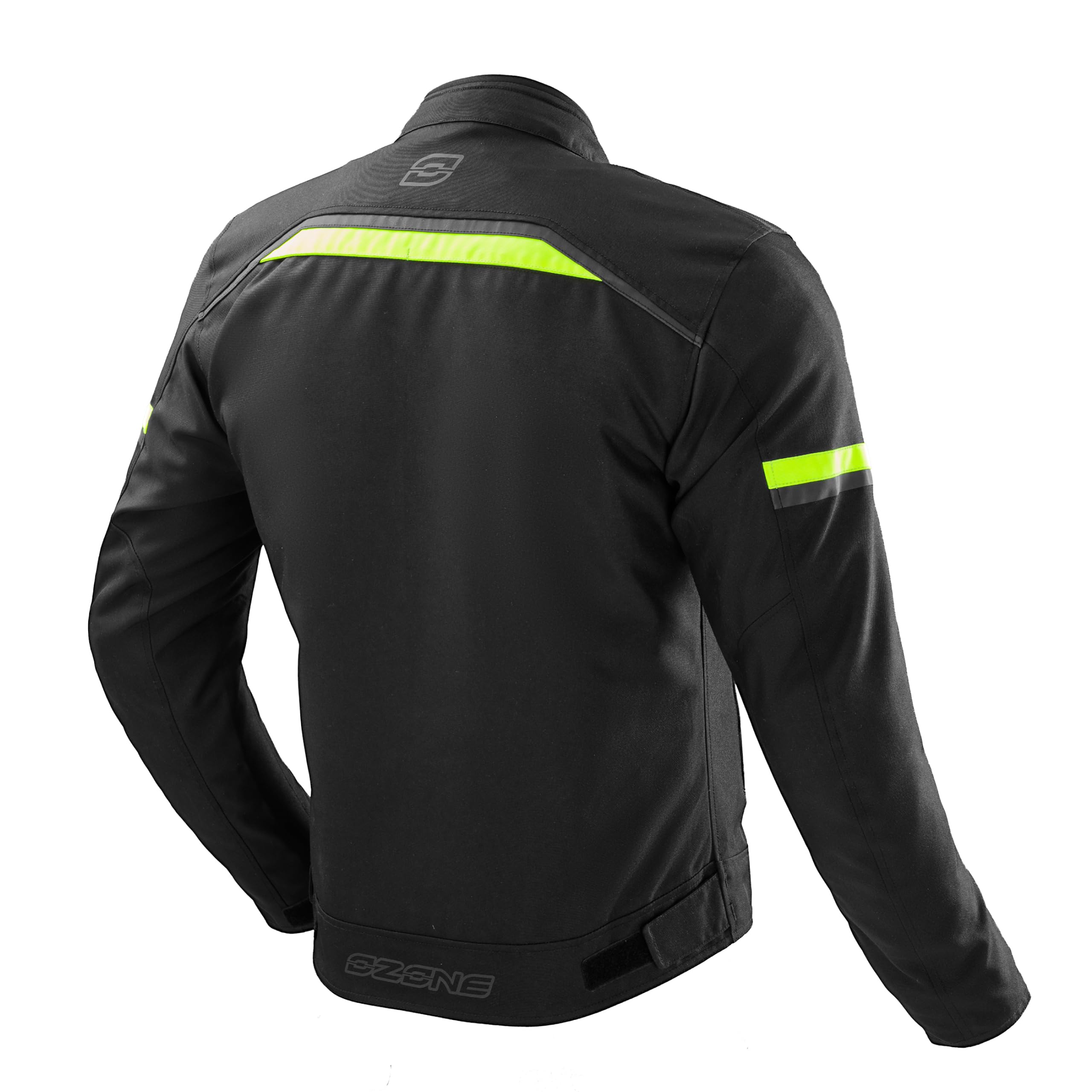 OZONE MOTO Neo Giacca da Moto Uomo | Tessile | Protezioni Gomiti e Spalle Livello 1 | Tasca per Protezione Schiena (Acquista Protettore di Seguito) | Fodera Termica Removibile | Taglie fino a 2XL