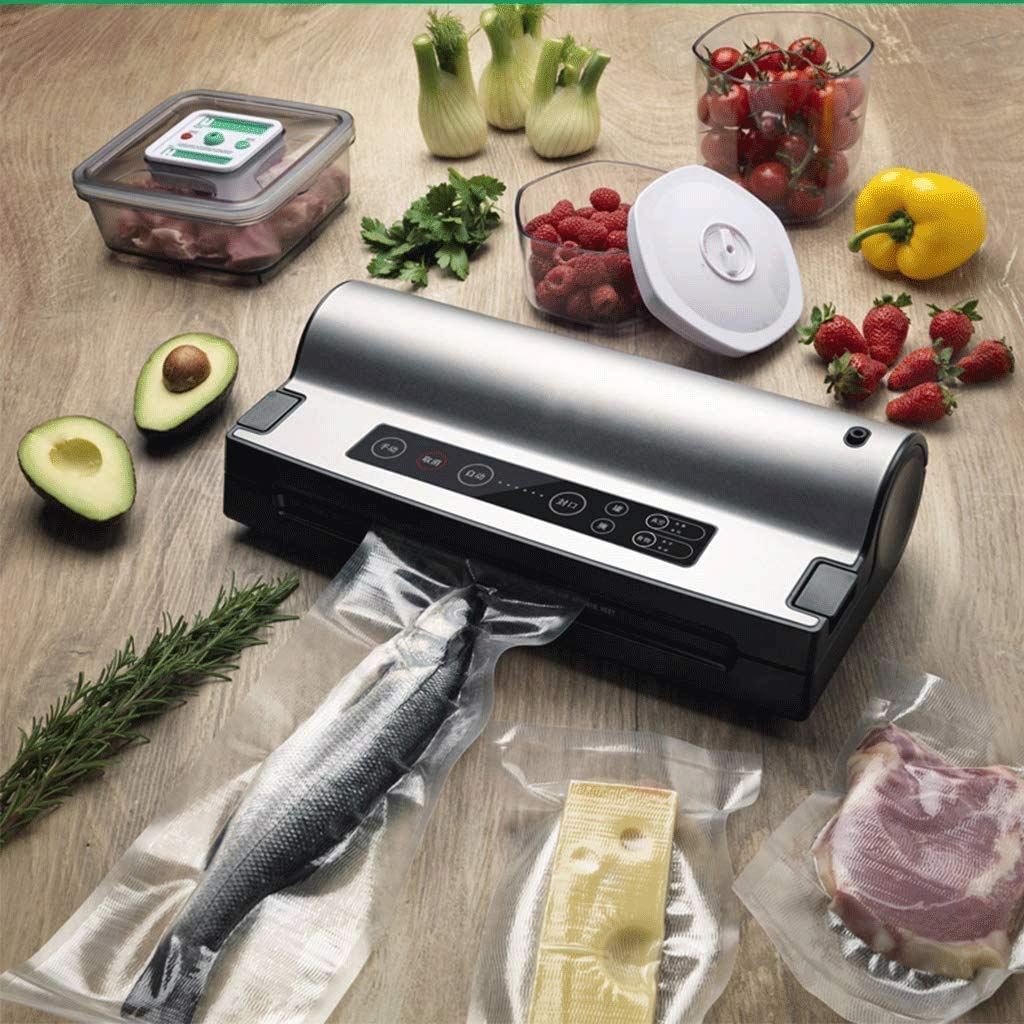Máquina envasadora al vacío para la conservación de Alimentos con Bolsas y Rollos Sistema de envasado al vacío Compacta y fácil de Limpiar