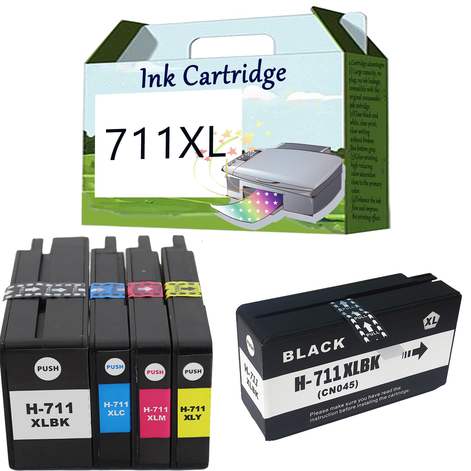 HP DesignJet 711 インクカートリッジ【１０個】 Amazon.co.jp: for HP 711XL 711 インクカートリッジと互換性があり