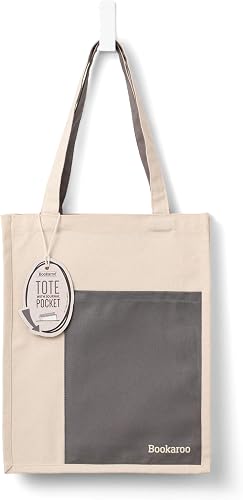Bookaroo Tote Bag - Charcoal & Cream