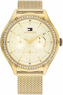 Tommy Hilfiger Lexi with Qtz Multifunction Gold Dial Gold Strap Watch for Women - NTTH1782655W