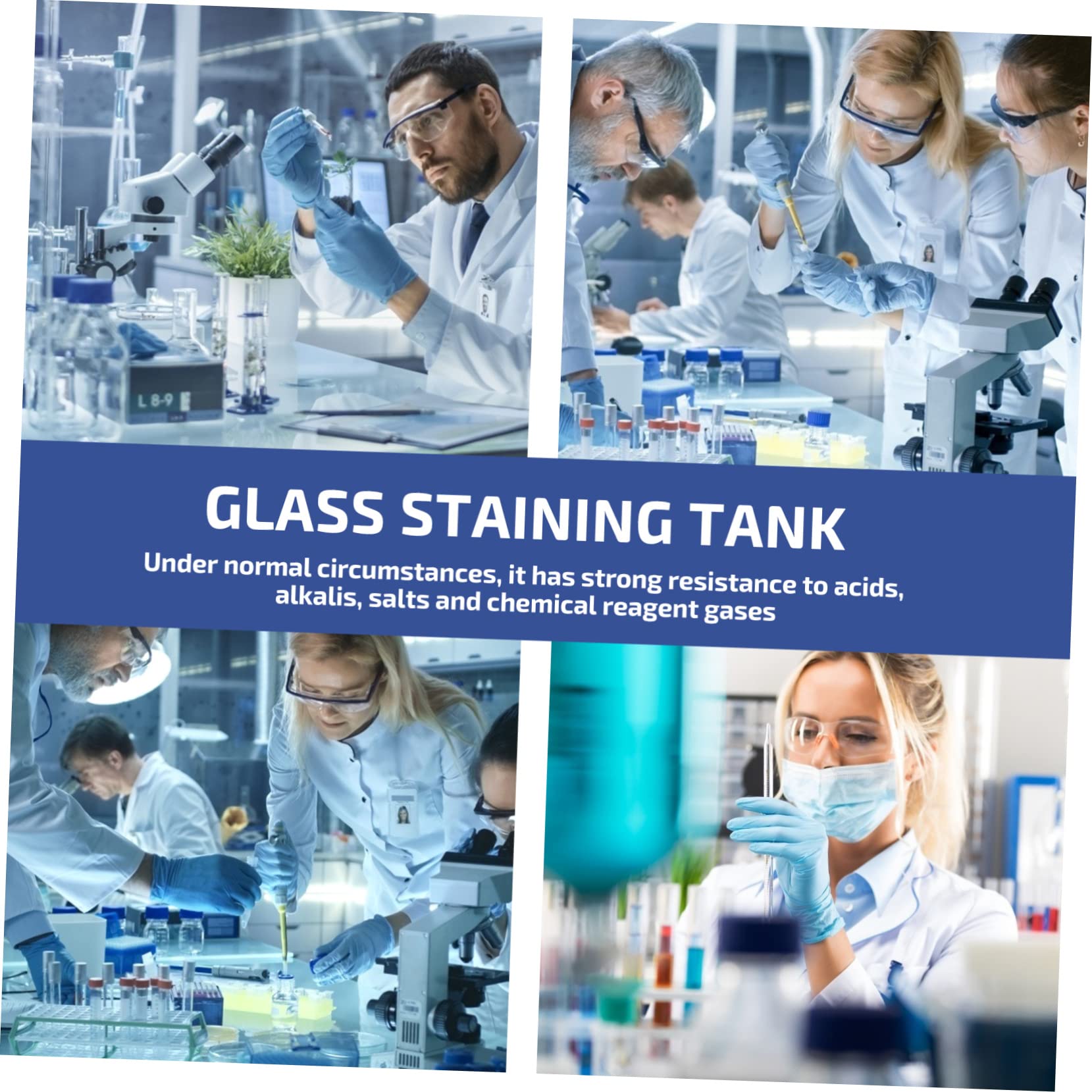 Glas Färbegefäß Mit Runden Deckel Für Labor Glas Färbetank Für Labor Experimente Färbung Tank Färbung Jar Für Und Schulen