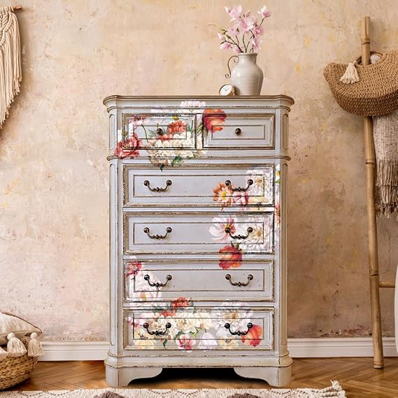 Redesign Decor Transfers Pretty in Peach 24x35,Wall Decals DIY Wallpaper Wall Stickers Murals Decor Furniture Decoration