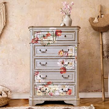 Redesign Decor Transfers Pretty in Peach 24x35,Wall Decals DIY Wallpaper Wall Stickers Murals Decor Furniture Decoration