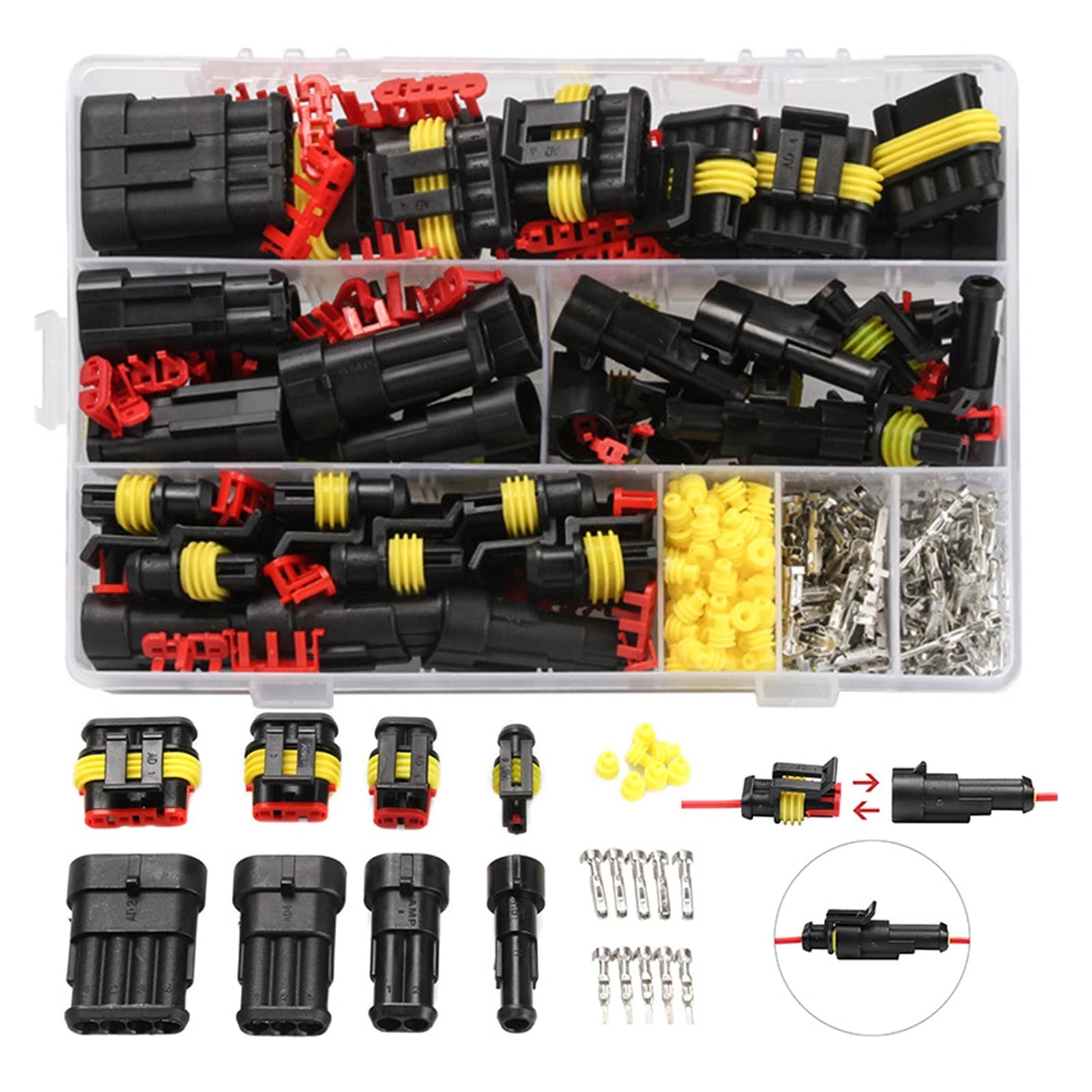 ZXGRfdefa DT connector, wat/erp/;ro/ofW Connectors De/uts/ch Wire Car Electrical Connector Truck Harness(352pcs)