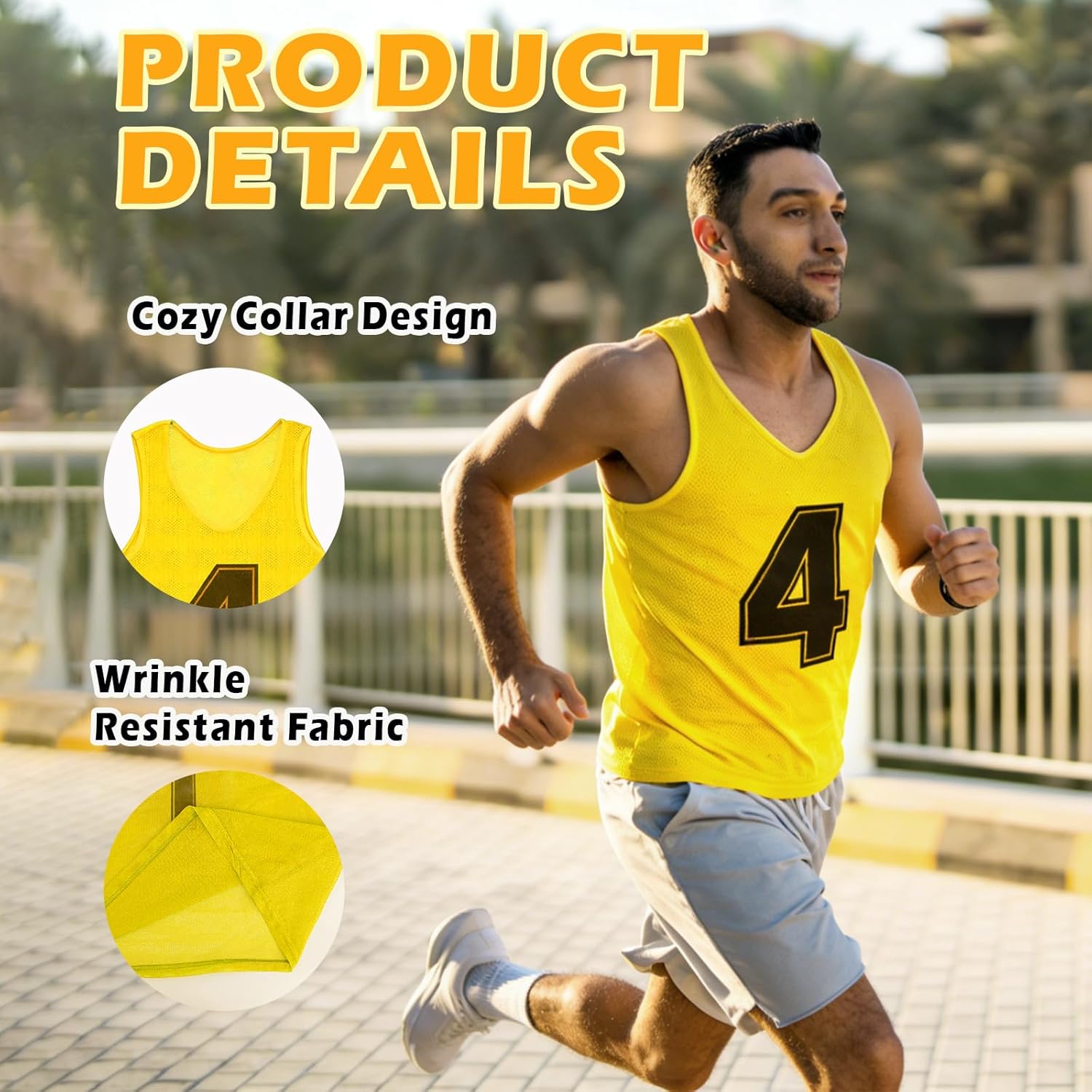 48 Pcs Pinnies Double Soccer Penny Scrimmage Vests Lightweight Mesh Basketball Team Practice Jersey for Sports