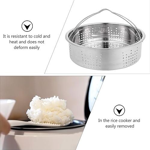 Miniatura 6 de BESTonZON Tamale Pot Tamale Pot Acero Inoxidable Cocción al Vapor Mariscos Cesta Vegetal Mini Cesta Estante Cocina Vapor Vegetales Cocinadoras