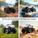 JSCARES RC Car Kids Toys for Ages 6+, Remote Control Car Waterproof Monster Truck, Amphibious 4WD All Terrain Off-Road Pickup, 1:16 Scale, 2.4GHZ Vehicles, Boys Christmas Kids Birthday Gift