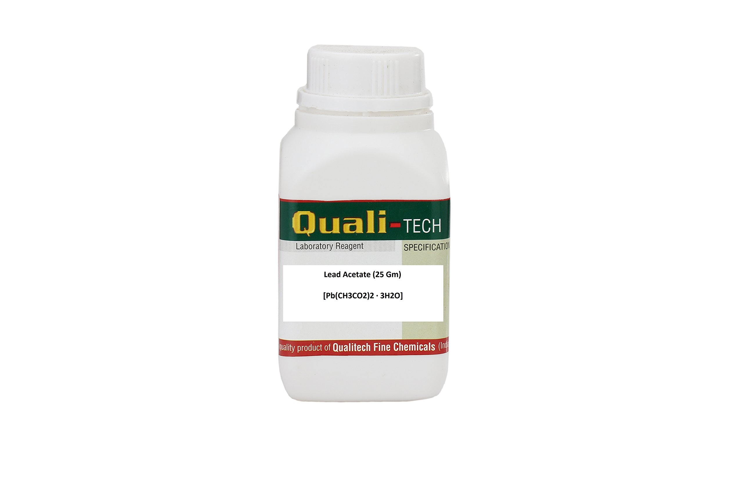 Quali-Tech Chem Lead Acetate (25 Gm), [Pb(CH3CO2)2 � 3H2O], CAS Number: 6080-56-4