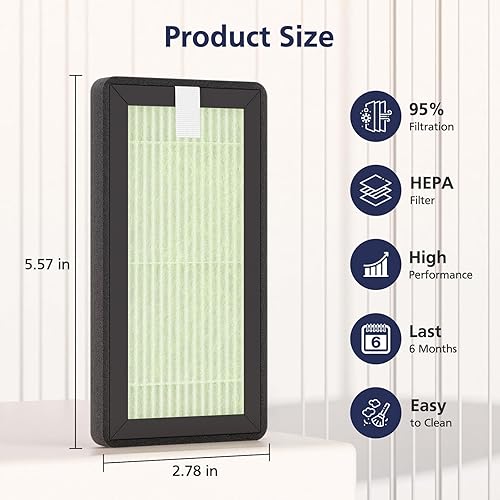 Miniatura 9 de Paquete de 4 filtros de repuesto HEPA compatibles con el esterilizador y secadora todo en uno de Dr. Brown para biberones y chupetes, potente filtro