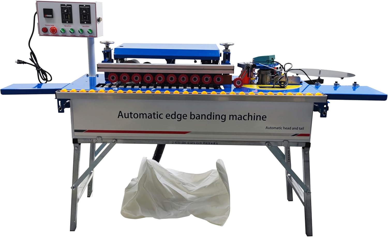 TECHTONGDA Woodworking Edge Bander Automatic Edge Banding Machine Curve Straight Edge Banding Machine with Control Panel Adjustable Speed 0-6m/min