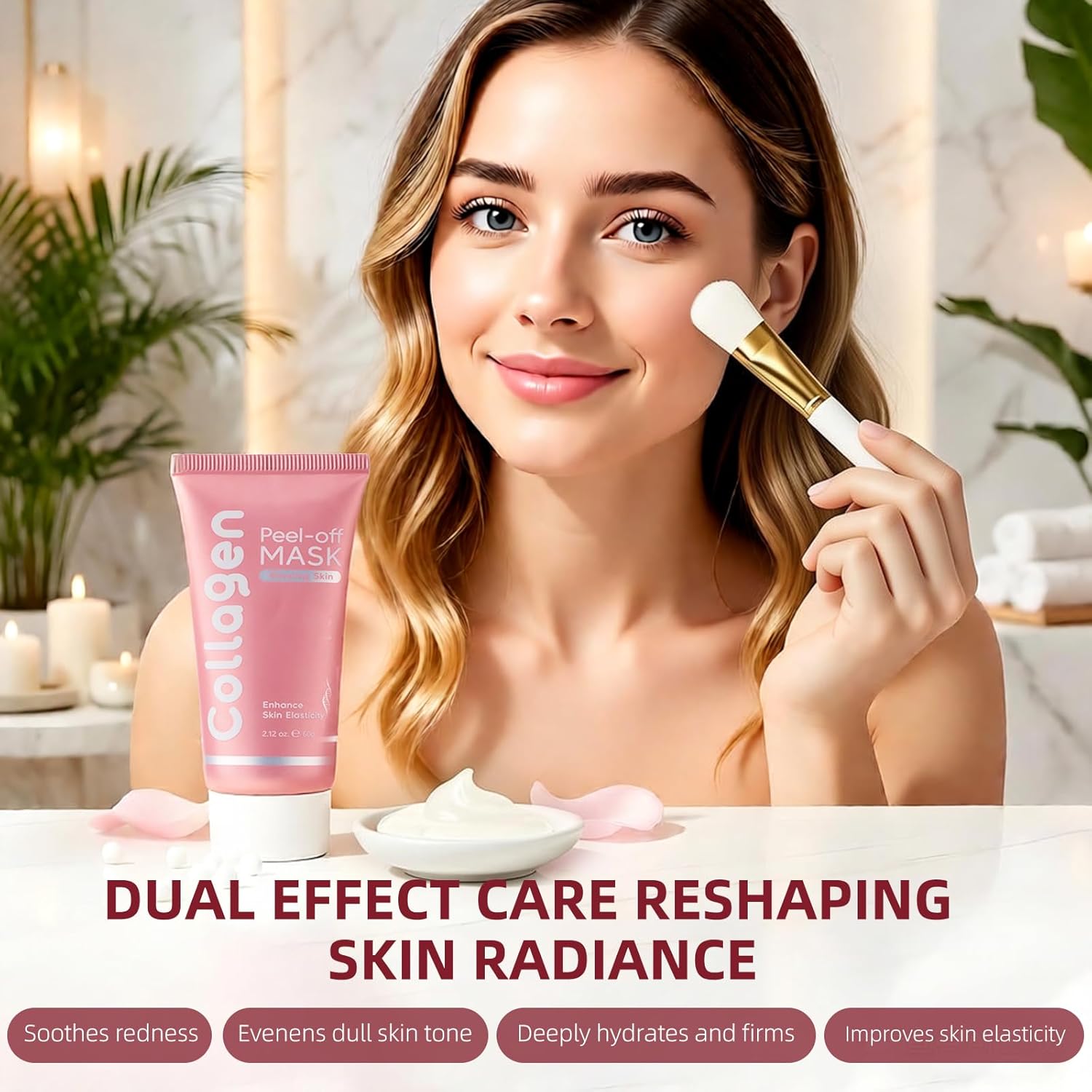 Collagen mask Hydrolyzed &Niacinamide Peel-Off Mask Overnight ,Radiant and Revitalized Skin – Korean Face skincare for Hydration & Elasticity,Infused with Peptides & PDRN Serum for Smooth,Set - Image 8