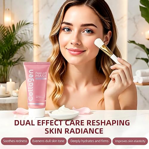 Miniatura 8 de Máscara de colágeno hidrolizada y niacinamida para la noche, piel radiante y revitalizada, cuidado de la piel coreano para hidratación y