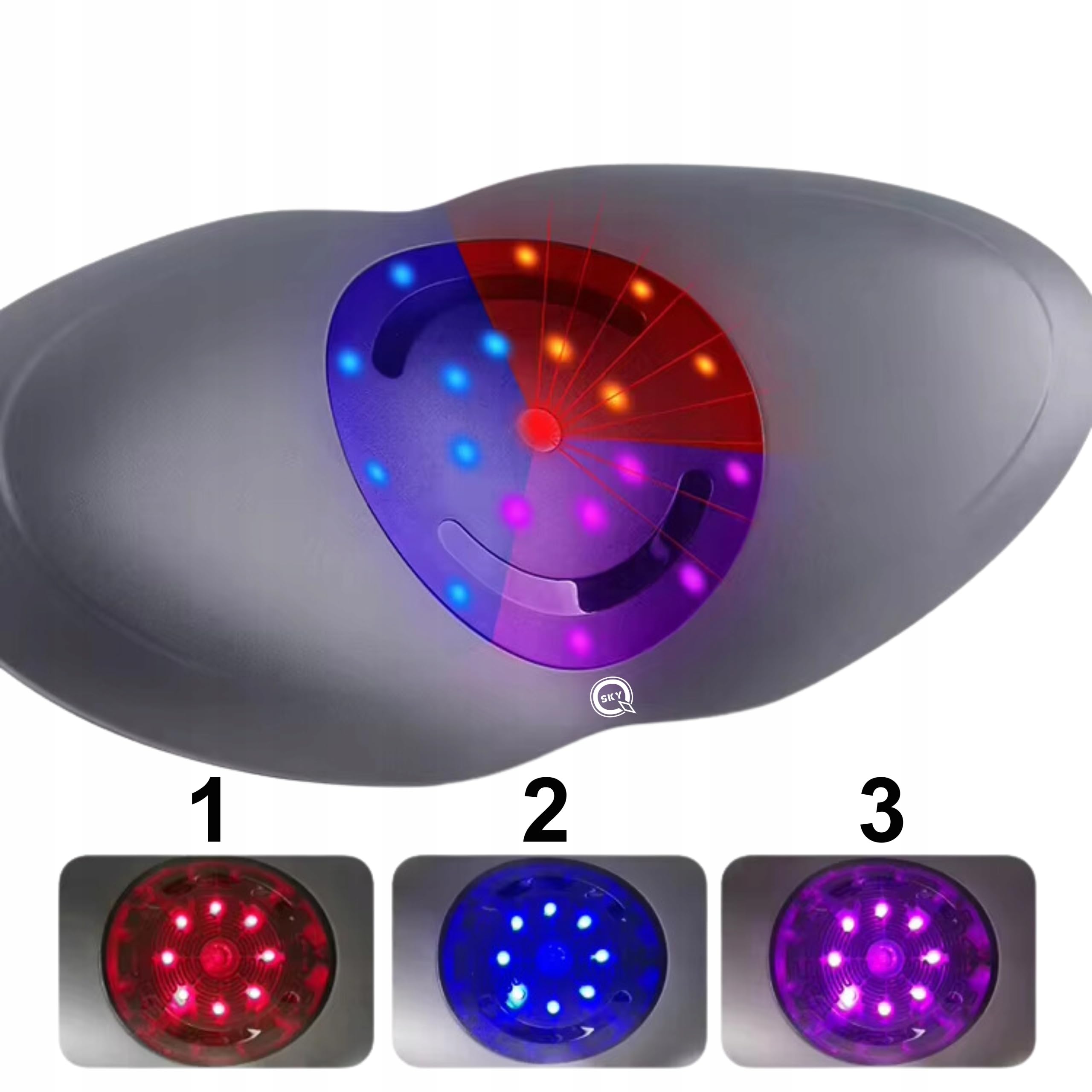 QSKY Masażer Kręgosłupa Lędźwiowego z Podgrzewaniem Wibracjami LED USB
