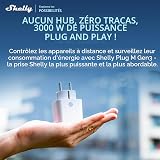 Shelly Plug M Gen3 Blanc – Prise connectée Matter et Wi-Fi, 13A (3000W) Type F, avec Mesure de consommation électrique, Compatible avec Alexa, Google, Home, Apple Homekit - Lot de 4 - 2