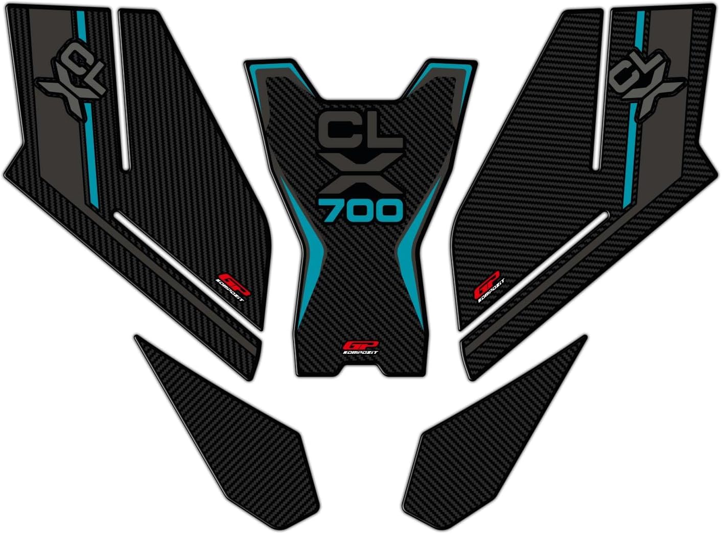Tank Pad Set Turquoise Compatible For CFMOTO 700CL-X 2022-2023