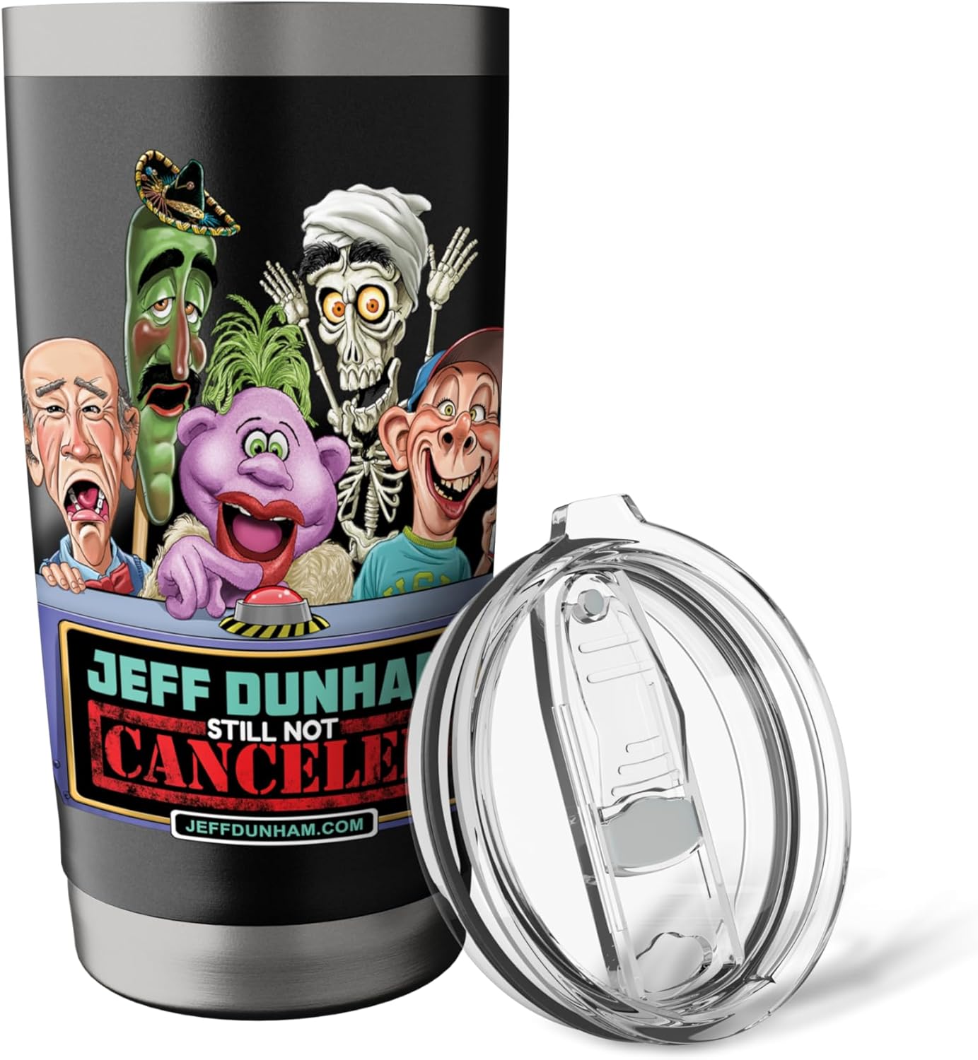 Jeff Dunham Still Not Canceled Group Photo Stainless Steel Insulated Tumbler - Image 5