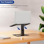Besign LSX3 Support pour ordinateur portable en aluminium, support de carnet ergonomique réglable, support d'ordinateur Riser compatible avec Air, Pro, Dell, HP, Lenovo Plus 10-15.6" Ordinateurs portables (noir)
